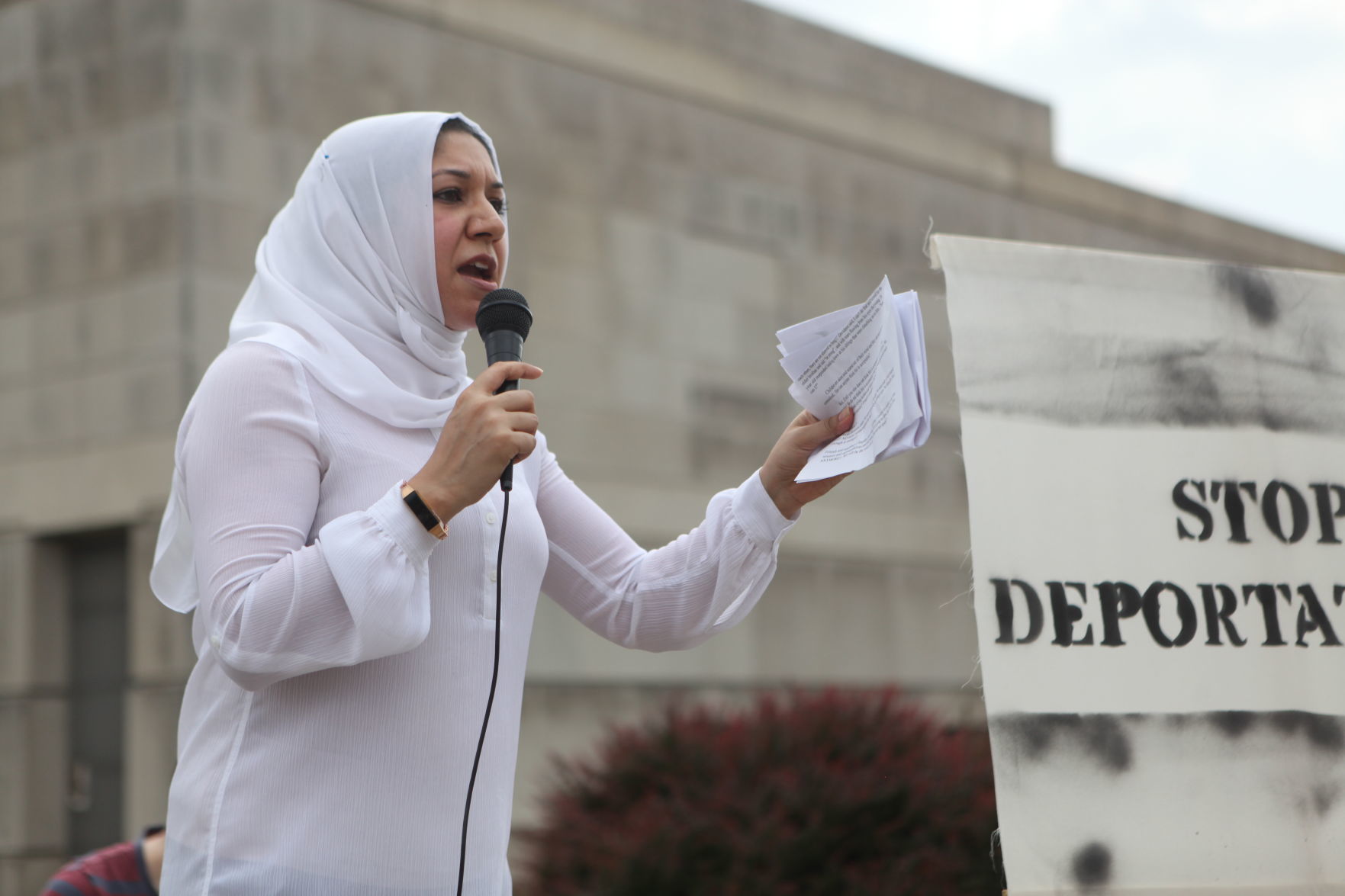 Families, activists protest Trump's immigration policies with Hammond rally